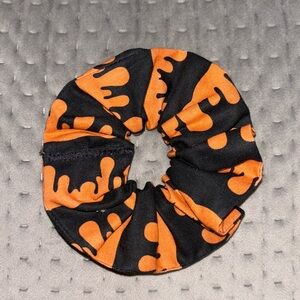Orange and black scrunchie